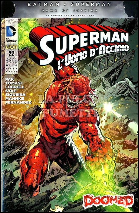 SUPERMAN L'UOMO D'ACCIAIO #    22 - VARIANT DOOMED